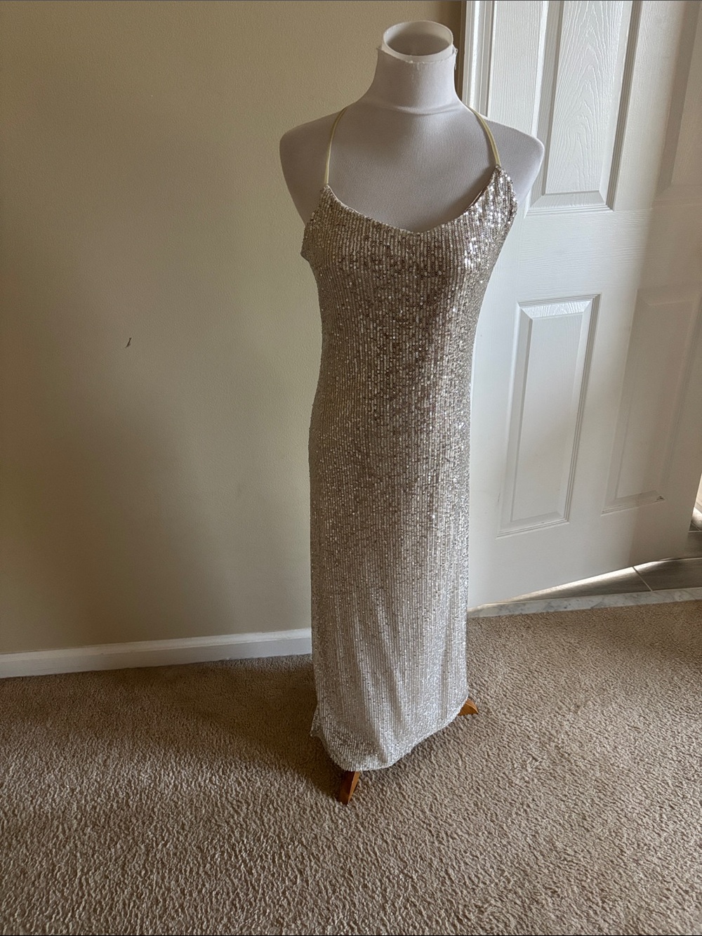 Sequin dull length dress